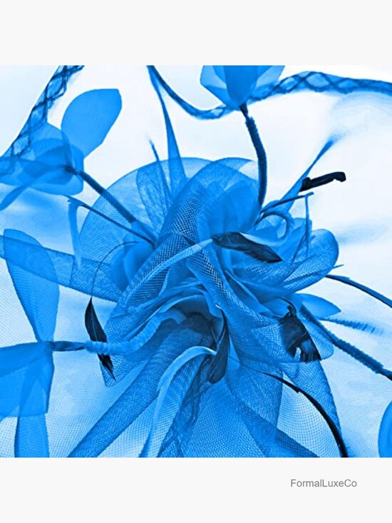 Mesh Floral Feather Fascinator Headband for Weddings & Parties main image 4